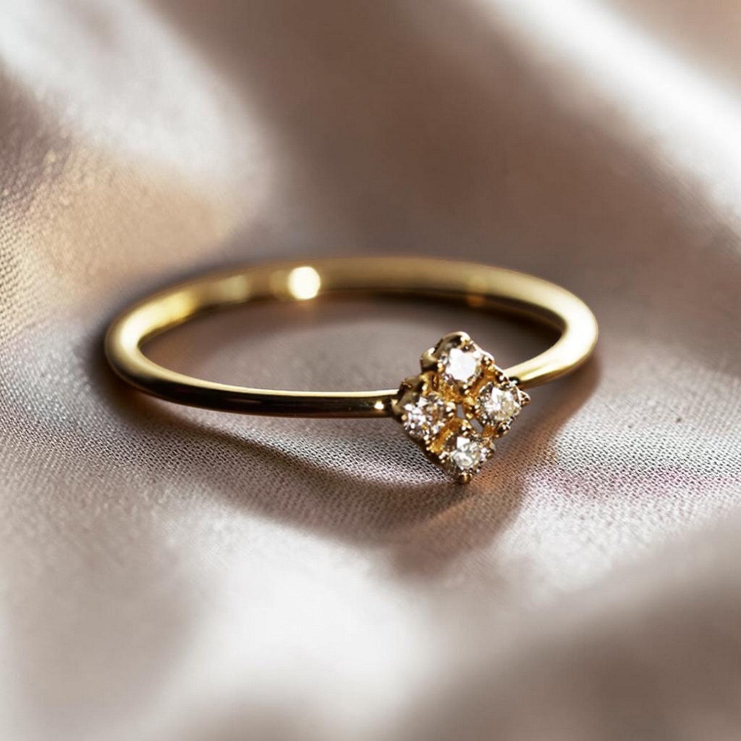 Four Heart Cluster Ring