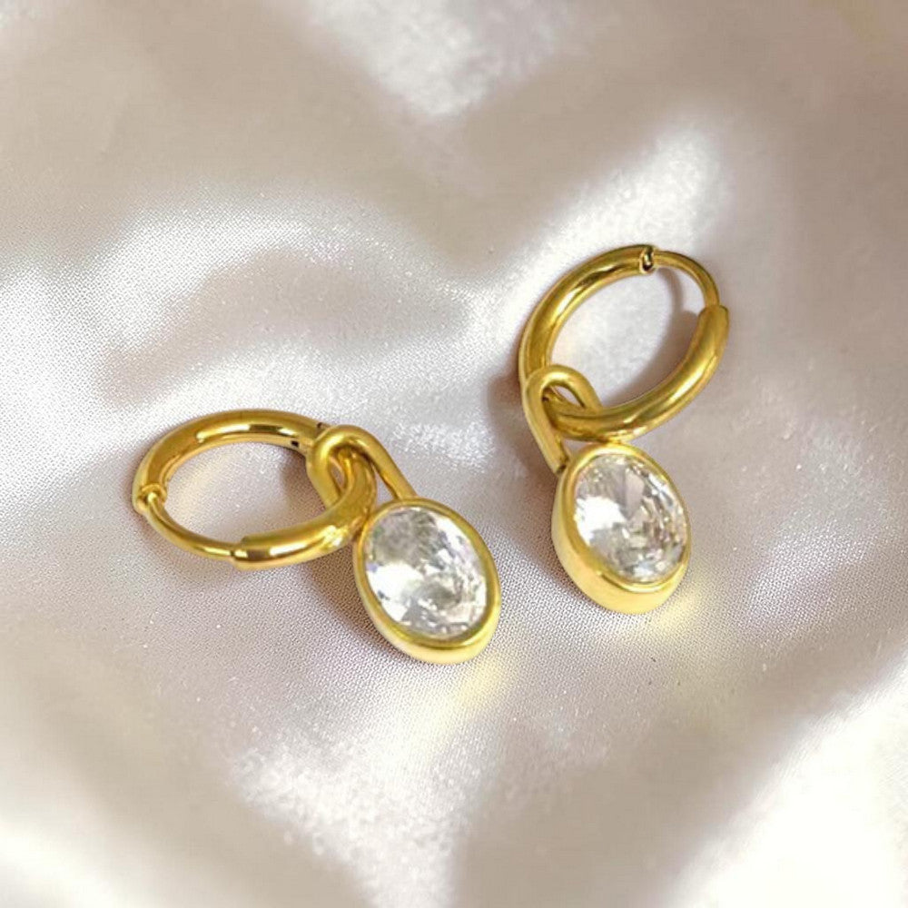 Gold Crystal Earrings