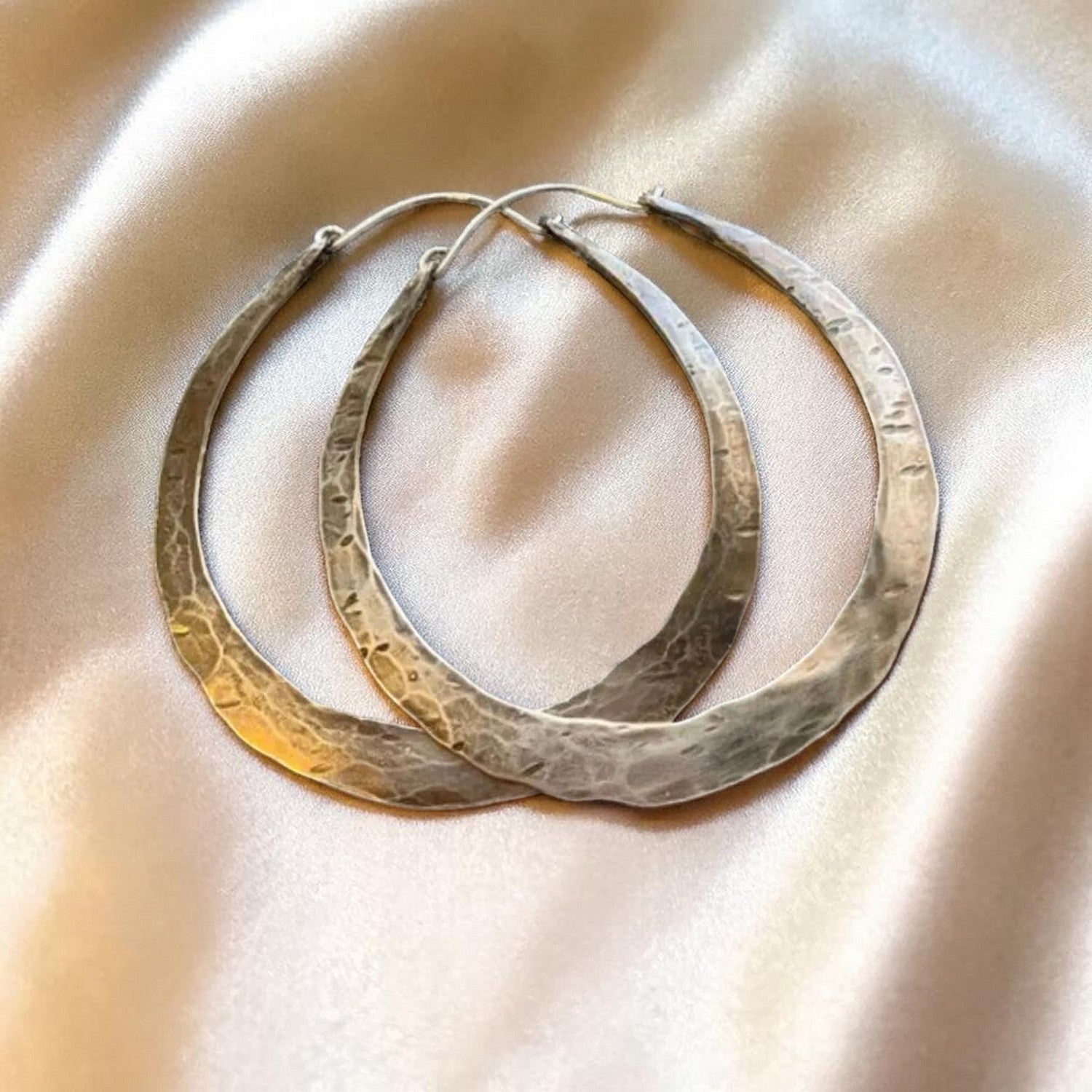 Hammered Hoop Earrings