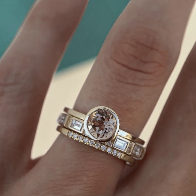 Ring-Set in Champagnergold